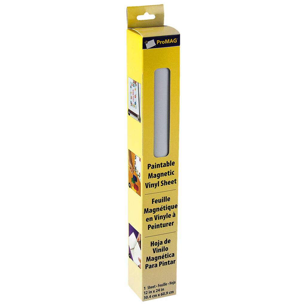 Pro Mag Paintable Magnetic Vinyl Sheet 12 X 24